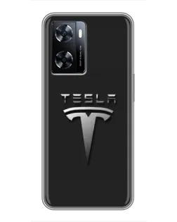 Чехол для OnePlus Nord N20 SE с картинкой «Стальной логотип Tesla» Чехол для OnePlus Nord N20 SE с картинкой «Стальной логотип Tesla»