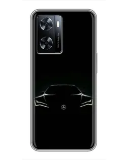 Чехол для OnePlus Nord N20 SE с картинкой «Mercedes — силуэт авто» Чехол для OnePlus Nord N20 SE с картинкой «Mercedes — силуэт авто»