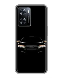 Чехол для OnePlus Nord N20 SE с картинкой «Audi — ночной контур» Чехол для OnePlus Nord N20 SE с картинкой «Audi — ночной контур»