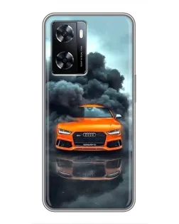 Чехол для OnePlus Nord N20 SE с картинкой «Audi в облаках дыма» Чехол для OnePlus Nord N20 SE с картинкой «Audi в облаках дыма»