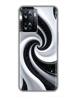 Чехол для OnePlus Nord N20 SE с картинкой «Черно-белая спираль»