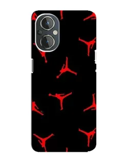 Чехол для OnePlus Nord N20 с картинкой «Jordan Red Pattern»