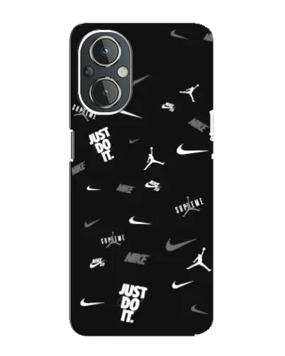 Чехол для OnePlus Nord N20 с картинкой «Nike Black Pattern» Чехол для OnePlus Nord N20 с картинкой «Nike Black Pattern»