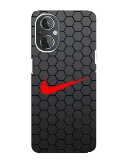 Чехол для OnePlus Nord N20 с картинкой «Nike — карбоновая сетка»