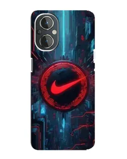 Чехол для OnePlus Nord N20 с картинкой «Техногенный стиль Nike»