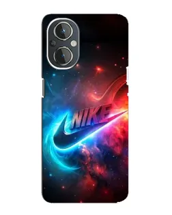 Чехол для OnePlus Nord N20 с картинкой «Огненный логотип Nike»