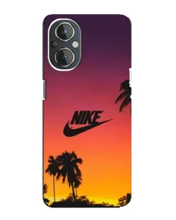Чехол для OnePlus Nord N20 с картинкой «Nike на закате солнца»