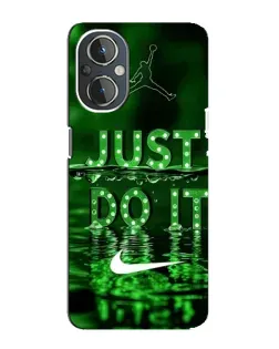 Чехол для OnePlus Nord N20 с картинкой «Зеленый неоновый Nike»