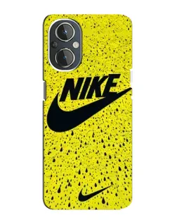 Чехол для OnePlus Nord N20 с картинкой «Желтый текстурный Nike»