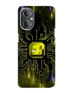 Чехол для OnePlus Nord N20 с картинкой «Nike — золотая искра»