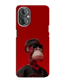 Чехол для OnePlus Nord N20 с картинкой «Bored Ape в красном»