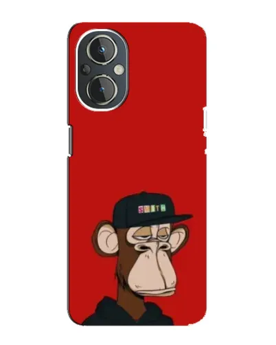Чехол для OnePlus Nord N20 с картинкой «Bored Ape — красный фон» Чехол для OnePlus Nord N20 с картинкой «Bored Ape — красный фон»