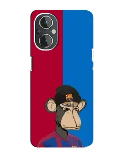 Чехол для OnePlus Nord N20 с картинкой «Bored Ape — фанат Барсы»