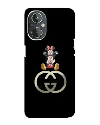 Чехол для OnePlus Nord N20 с картинкой «Минни Маус на лого»