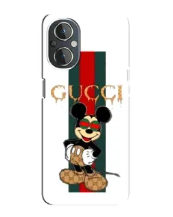 Чехол для OnePlus Nord N20 с картинкой «Микки Маус Gucci — полосы»