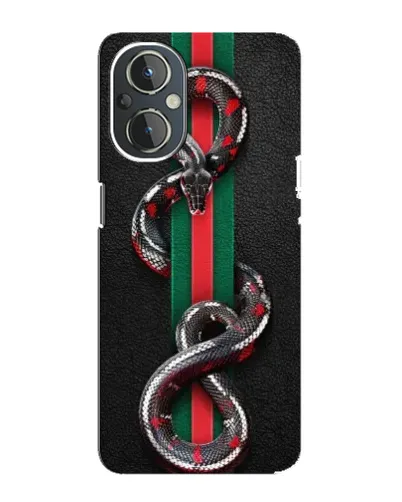 Чехол для OnePlus Nord N20 с картинкой «Gucci — змея на полосе» Чехол для OnePlus Nord N20 с картинкой «Gucci — змея на полосе»
