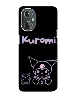 Чехол для OnePlus Nord N20 с картинкой «Kuromi — черный минимализм»