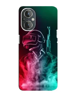 Чехол для OnePlus Nord N20 с картинкой «PUBG — огненный воин»