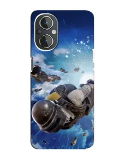 Чехол для OnePlus Nord N20 с картинкой «Десант PUBG — прыжок»