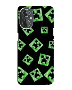 Чехол для OnePlus Nord N20 с картинкой «Паттерн с криперами» Чехол для OnePlus Nord N20 с картинкой «Паттерн с криперами»