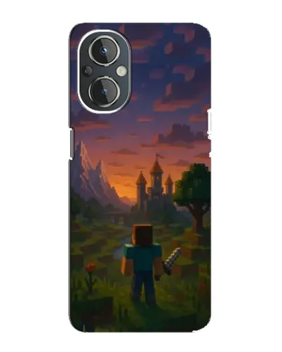 Чехол для OnePlus Nord N20 с картинкой «Стив у башни» Чехол для OnePlus Nord N20 с картинкой «Стив у башни»