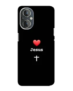 Чехол для OnePlus Nord N20 с картинкой «Сердце - Jesus» Чехол для OnePlus Nord N20 с картинкой «Сердце - Jesus»