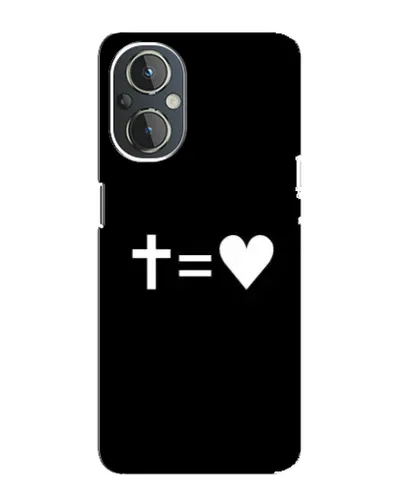 Чехол для OnePlus Nord N20 с картинкой «Крест и Сердце» Чехол для OnePlus Nord N20 с картинкой «Крест и Сердце»