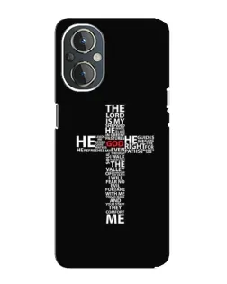 Чехол для OnePlus Nord N20 с картинкой «Текстовый крест»