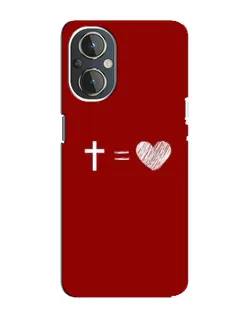 Чехол для OnePlus Nord N20 с картинкой «Уравнение любви»