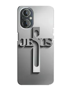 Чехол для OnePlus Nord N20 с картинкой «Металлический крест Jesus»