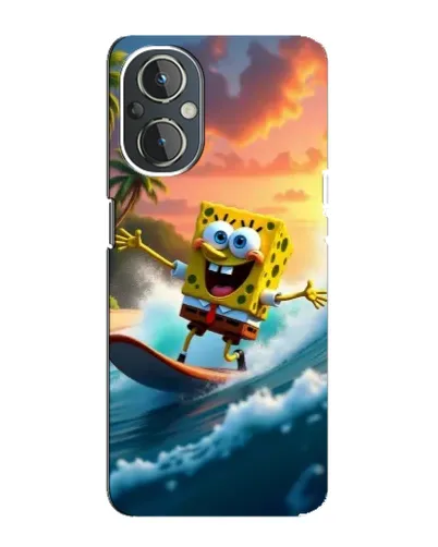 Чехол для OnePlus Nord N20 с картинкой «Губка Боб серфингист»