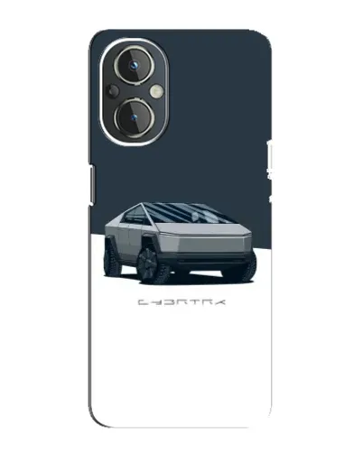 Чехол для OnePlus Nord N20 с картинкой «Серебристый Cybertruck Tesla»