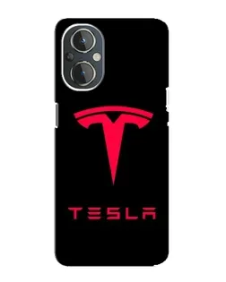 Чехол для OnePlus Nord N20 с картинкой «Tesla Red Logo»