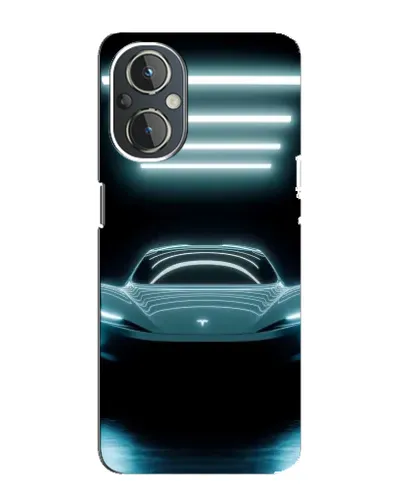 Чехол для OnePlus Nord N20 с картинкой «Tesla в неоне»