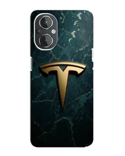 Чехол для OnePlus Nord N20 с картинкой «Мраморная Tesla Gold»