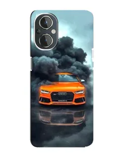 Чехол для OnePlus Nord N20 с картинкой «Audi в облаках дыма»