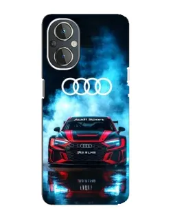 Чехол для OnePlus Nord N20 с картинкой «Audi Sport — неон»