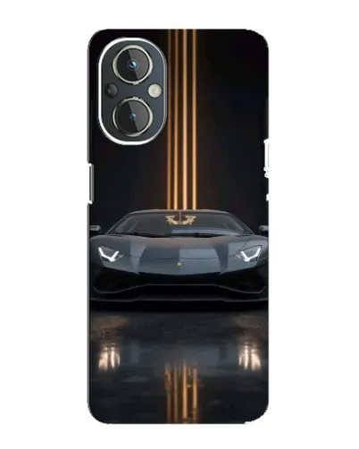 Чехол для OnePlus Nord N20 с картинкой «Lamborghini золотые линии»