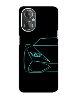 Чехол для OnePlus Nord N20 с картинкой «Голубой силуэт Lamborghini» Чехол для OnePlus Nord N20 с картинкой «Голубой силуэт Lamborghini»