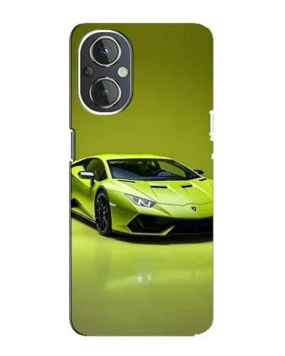 Чехол для OnePlus Nord N20 с картинкой «Салатовый Lamborghini Huracan»