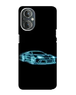 Чехол для OnePlus Nord N20 с картинкой «Неоновый контур Lamborghini» Чехол для OnePlus Nord N20 с картинкой «Неоновый контур Lamborghini»