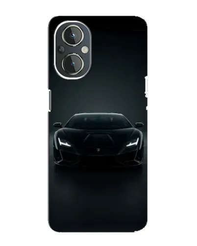 Чехол для OnePlus Nord N20 с картинкой «Черный Lamborghini Aventador»