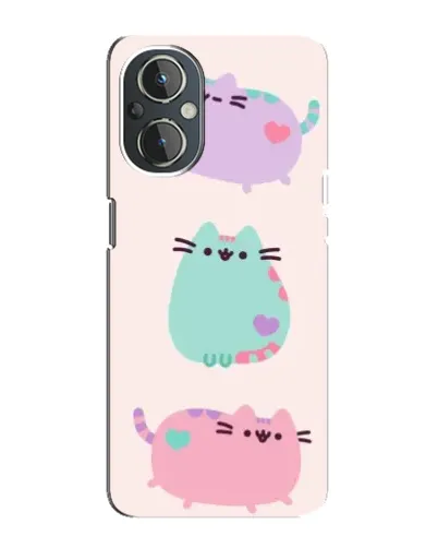 Чехол для OnePlus Nord N20 с картинкой «Pusheen трио»