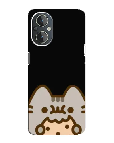 Чехол для OnePlus Nord N20 с картинкой «Пушин на черном»
