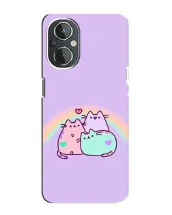 Чехол для OnePlus Nord N20 с картинкой «Радужные Пушины» Чехол для OnePlus Nord N20 с картинкой «Радужные Пушины»