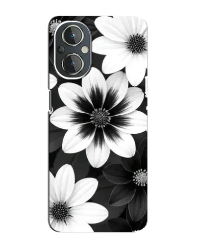 Чехол для OnePlus Nord N20 с картинкой «Монохромные астры»