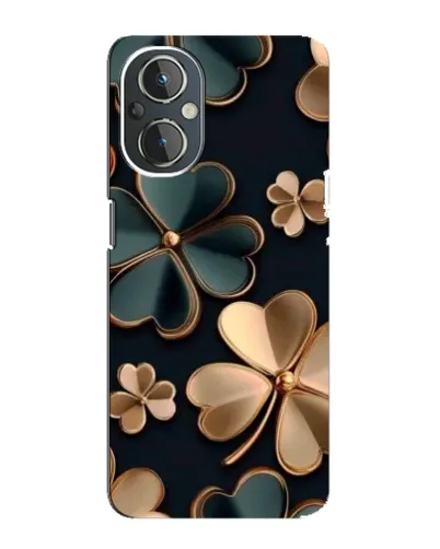 Чехол для OnePlus Nord N20 с картинкой «Клевер в золоте»