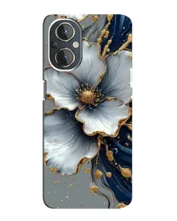 Чехол для OnePlus Nord N20 с картинкой «Белый цветок и золотой флюид» Чехол для OnePlus Nord N20 с картинкой «Белый цветок и золотой флюид»