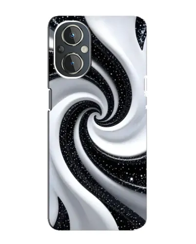 Чехол для OnePlus Nord N20 с картинкой «Черно-белая спираль» Чехол для OnePlus Nord N20 с картинкой «Черно-белая спираль»