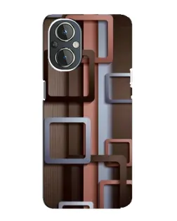 Чехол для OnePlus Nord N20 с картинкой «Коричневые объемные квадраты» Чехол для OnePlus Nord N20 с картинкой «Коричневые объемные квадраты»